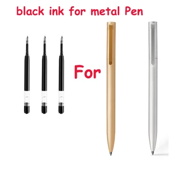 0.5 mm Siyah Mavi Renk Mürekkepleri Dolum Ekstra Siyah Çubuklar Xiaomi Metal Kalem Değiştirme Sadece Sürüm Xiaomi Altın Gümüş kalem