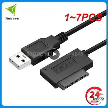 1 ~ 7 ADET Dizüstü USB 2.0 Sata Mini Sata II 7 + 6 13Pin Adaptörü Dönüştürücü Kablo Dizüstü / DVD ROM İnce sürücü Veri kablosu