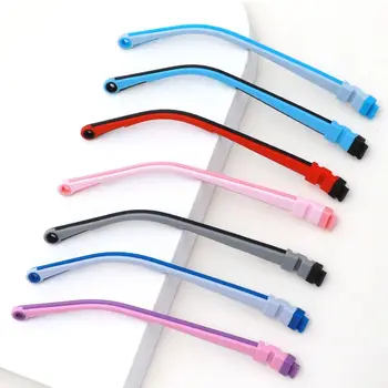 1 çift Çocuk Silikon Gözlük Bacaklar Snap-on Gözlük Kol Değiştirme Renkli Silikon Gözlük Bacaklar Aksesuarları