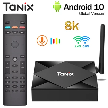 100 % Orijinal TANİX TX6S Android 10.0 akıllı TV kutusu H616 Dört Çekirdekli H. 265 2.4 G / 5G WİFİ akışlı medya Oynatıcılar 8K BT TV Öneki