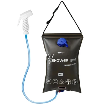 15L Kamp duş torbası Su Geçirmez Güneş Enerjisi Taşınabilir Banyo Su Torbası 95cm Hortum sızdırmaz Çevre Dostu Açık Ekipman