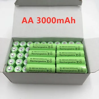 1~20 ADET 1,2 V 3000mAh NI-MH AA Ön şarjlı piller NI-MH şarj edilebilir AA piller şarj edilebilir piller mikro fono de la cmara