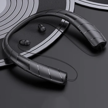 2-in-1 Kulaklık Boyun Asılı Hoparlör 500mAh Boyun Bandı Kulaklık mikrofonlu hoparlör Bluetooth uyumlu Açık Bisiklet için