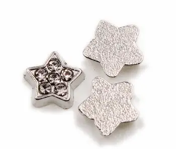 (20 , 50) adet / grup Rhinestones Yıldız Yüzen Madalyon Takılar DIY Alaşım Kalp Aksesuarları İçin Fit Manyetik hatıra madalyonu