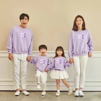 2022 Moda Sonbahar Kış Kore Ebeveyn-çocuk Pamuk Yumuşak Katı Aile Çocuk Giyim Anne ve Kızı Eşleşen Giyim