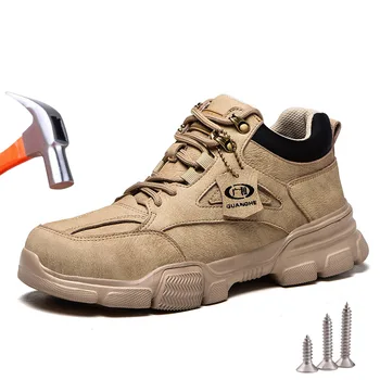 2023 İş Güvenliği Ayakkabıları Erkekler Hafif Güvenlik Botları Yıkılmaz İş Sneakers Kadınlar Kevlar Astarı Koruyucu Çelik Burunlu Ayakkabı