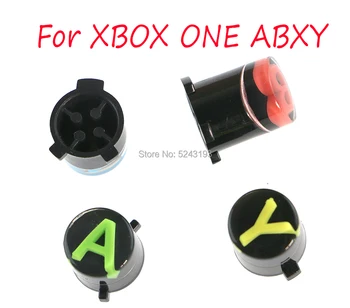 3 takım XBOX ONE İÇİN Yedek Düğme kiti microsoft XBOX ONE için ABXY Siyah Düğmeler xbox one Gamepad ABXY Logo Seti Aksesuarları