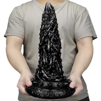 36.5 cm BDSM Büyük Siyah Dick Yapay Penis Anal Kayış Gerçekçi Penis Fisting XXL Horoz Canavar Yetişkin Seks Oyuncak Eşcinsel Köle