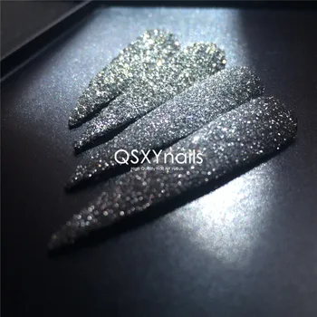 3g Parlak Gümüş Yansıtıcı Glitter Toz Elmas Sequins Krom Nail Art Flaş Disko Pigment Jel Oje Dekorasyon