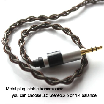 4.4 mm Denge 2.5 3.5 mm Ses-Technica için MİC İle Kablo E40 E50 E70 LS200 400 300 CKR1100 90 Kulaklık Gümüş Kaplama Yükseltme