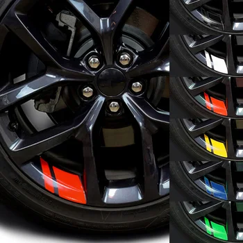 Araba 6 Adet Yansıtıcı Jant Sticker Tekerlek Göbeği Çıkartmaları Ford Focus 3 için / KUGA / Fiesta MK7 / Ecosport C-MAX