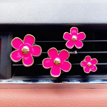 Araba Süslemeleri Çiçek Araba Hava Spreyi Havalandırma Klip Araba Dekor Araba Aksesuarları İç Araba Süslemeleri Kadınlar Kızlar için 4/6 adet