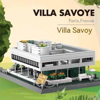 Blokları Koleksiyonu Fransız Ülke Köşkü Ev Villa Modeli Mimari Yapı Taşları Yaratıcı Eğitici Oyuncaklar Çocuklar için Hediyeler