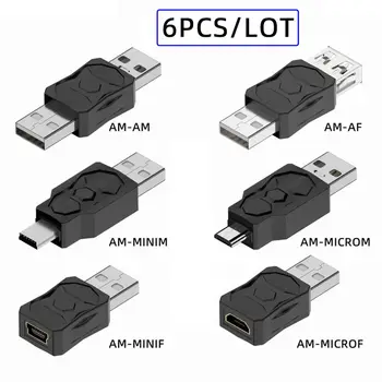 Chenyang USB 2.0 Konektörü Mikro ve Mini USB 5Pin USB 2.0 Veri Şarj Dönüştürücü Adaptör 6 adet / takım