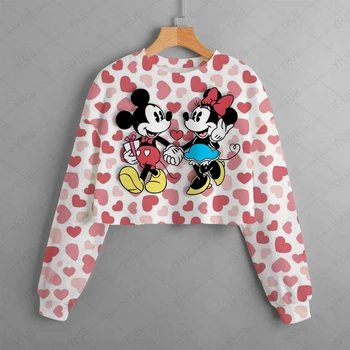 Disney Mickey Mouse Hoodie Karikatür Baskı Bebek Kız kapüşonlu eşofman üstü çocuk Giysileri Çocuk Kız Kazak Dış Giyim
