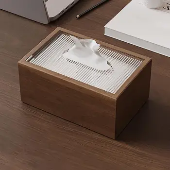 Doku ofis için kutu Zarif Doku Kutusu Çin Tarzı Ahşap Doku akrilik kapaklı kutu Çok fonksiyonlu Masaüstü