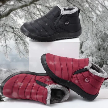 Erkek Botları 2023 Kış Ayakkabı Unisex Sıcak yürüyüş ayakkabısı Erkekler İçin Su Geçirmez Kar Botları Kış Botas Seyahat Commuting Tırmanma
