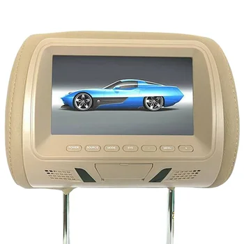 Evrensel HD 7 İnç Araba LCD dijital ekran HD Arka Koltuk baş dayama monitörü Araba koltuk başlığı DVD oynatıcısı Uzaktan Kumanda ile