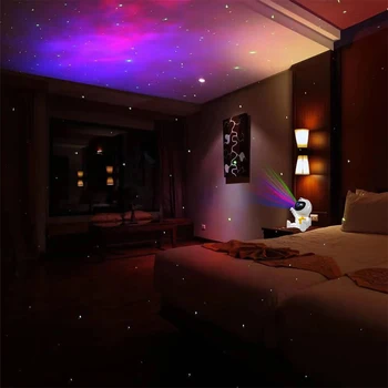 Galaxy Yıldız Projektör RGB LED Yıldızlı Gökyüzü Projektör Astronot Yıldızlı Gökyüzü Projektör Yatak Odası Tavan Projeksiyon Lambası Çocuk Hediyeler