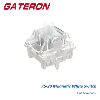GATERON KS-20 Hall Etkisi Sensörü Manyetik Beyaz Anahtarı SMD RGB Doğrusal DIY Özelleştirilmiş Klavye Ücretsiz Ayar Ön Seyahat