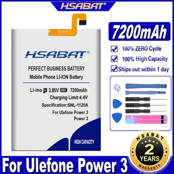 HSABAT Güç 3 7200mAh Pil için Ulefone Güç 3 3S Piller