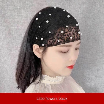 Inci İşlemeli Hairband Moda Geniş Ağız Dantel Kafa Bandı Kapsayan Beyaz Saç Şapkalar Şapka Yıkama Yüz Basın Saç Bandı Yeni