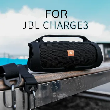 Için Charge3 bluetooth hoparlör silikon kutu örtüsü Yumuşak Koruyucu Kılıf Hediyeler Su Geçirmez Taşıma Çantası Siyah