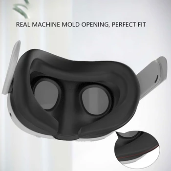 Işık engelleme yüz yastık pedleri Quest3 Kulaklık Sweatproof su geçirmez VR silikon yüz kapatma Anti-toz yüz pedi F19E