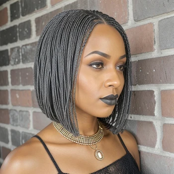 İnsan Saçı 13x1 T parça Dantel Peruk Tuz ve Biber Renk Örgülü Saç Peruk 180 Yoğunluk Siyah Kadınlar İçin Cosdelu Tutkalsız 100%