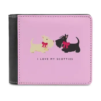 İskoçlarımı seviyor muyum ? Bonnieportraits.Com Deri cüzdan erkek Cüzdan Dıy Kişiselleştirilmiş Çanta Babalar Günü Hediyesi İskoç Terrier