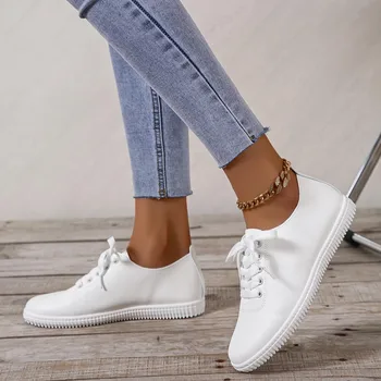Kadınlar İçin yeni Ayakkabılar 2023 Moda Kore Tarzı Beyaz Rahat platform ayakkabılar Nefes Düşük üst Spor Ayakkabı Bayanlar vulkanize ayakkabı
