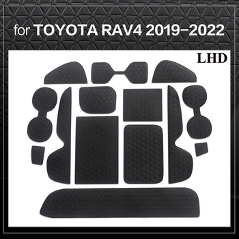 Kaymaz Araba Kapısı Yuvası Mat Toyota RAV4 XA50 RAV 4 2019 ~ 2022 Kapı Oluk Ped Deri Coaster Oto İç Aksesuarları