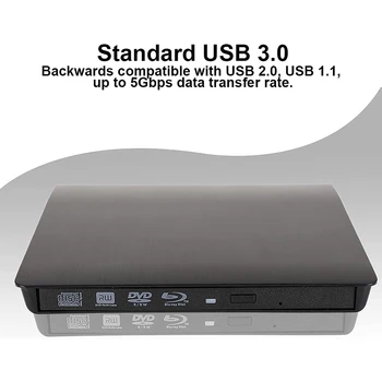 Kaymaz USB 3.0 SATA Harici DVD CD-ROM RW Oynatıcı Optik Sürücü Muhafaza Kutusu