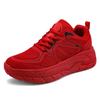 Koşu ayakkabıları Nefes Dantel-up Sneakers Rahat erkek ayakkabıları açık alan sporları spor ayakkabı spor ayakkabıları tenis masculino