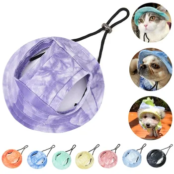 Küçük Köpekler İçin Kulak Delikleri İle Pet Kapaklar Ayarlanabilir Yavru Kedi Açık Yürüyüş Spor Güneş Koruyucu beyzbol şapkası Yaz Köpek Kap güneş şapkaları