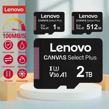 Lenovo 2 TB SD Kart 128 GB 1 TB SD hafıza kartları Class10 Mikro TF SD Kart Sınıf 10 SD/TF Flash Kart 256 GB için Telefon / Tablet PC