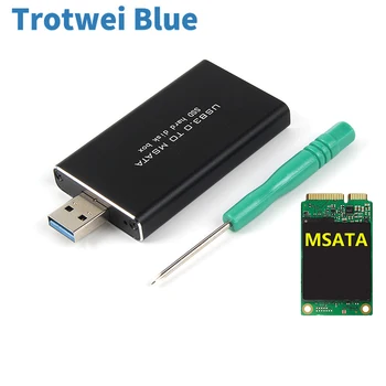 MSATA USB 5Gbps USB 3.0 mSATA SSD Muhafaza USB3. 0 mSATA Durumda sabit disk Adaptörü M2 SSD Harici HDD Mobil Kutu HDD Durumda