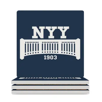 New York Beyzbol-1903'ten beri Seramik Bardak Altlıkları (Kare) sevimli mutfak Yaratıcı kaymaz Bardak Altlıkları