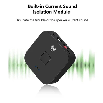 NFC Bluetooth 5.0 Ses Alıcısı 3.5 Mm AUX RCA Stereo Hi-Fi Müzik Kablosuz Adaptör Araba Ev Hoparlörler Dayanıklı