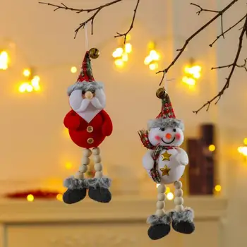 Noel Ağacı kolye kordon İle Sevimli Görünüm Zengin Renk Noel Baba Kardan Adam Asılı Süsleme