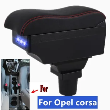 Opel corsa için Kol Dayama Kutusu Opel corsa f İçin Araba Kol Dayama Merkezi saklama kutusu USB ile İç Araba Aksesuarları 2020 2021 2022
