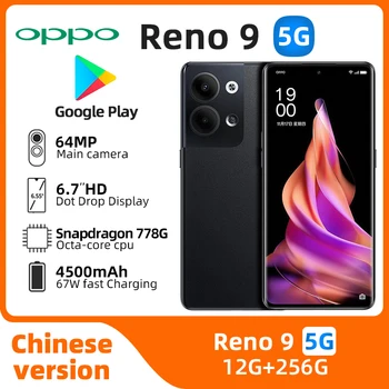 oppo Reno9 5G Android Unlocked 6.7 inç 12GB RAM 256GB ROM Tüm Renkler İyi Durumda Orijinal kullanılan telefon