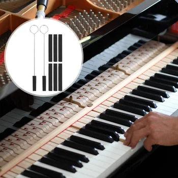 Piyano Akort Kiti Çatal Araçları Kolu Damperi Çubukları Blokları Profesyonel Ayar Tamir Anahtarı Tuning Çatal Damperi Blok Onarım Aracı