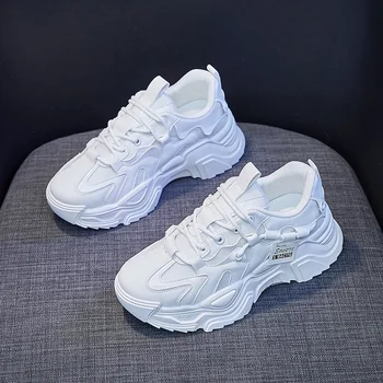 Rahat Lüks Tasarım Kadın Ayakkabı bayanlar ışık koşu ayakkabıları Dantel-up Beyaz gündelik ayakkabı ayakkabı Moda Yüksek Kaliteli Marka Ayakkabı