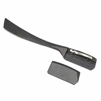 Sakal Bıçak Tutucu Düz Kenar Çinko Alaşım Ergonomik Sıkı Fit Manuel Vintage Sakal bıçak rafı Siyah Hiçbir Bıçak
