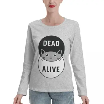 Schrödinger'in Kedisi: Ölü ya da Diri! Uzun Kollu T-Shirt anime giyim Tee gömlek sıkı gömlek Kadınlar için