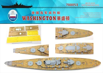 Shipyardworks 700053 1/700 Trompetçi 05735 için Ahşap Güverte USS Washington BB-56