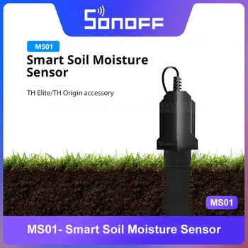 SONOFF MS01 Akıllı Toprak Nem Sensörü TH Elite / TH Kökenli Aksesuar IP55 Su Geçirmez Dedektörü DIY Otomatik Sulama Cihazı