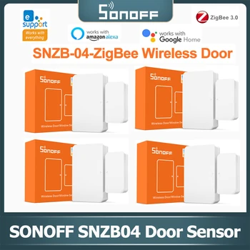 SONOFF SNZB 04 Kapı Pencere Sensörü eWeLink Kontrol Güvenlik Koruma Alarmı ZigBee WiFi Kapı Sensörü Gerektirir SONOFF ZigBee Köprü