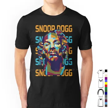 Soyut Geometrik Çin'de Wpap T Shirt %100 % Pamuk Soyut Geometrik Popart Wpap Snopp Köpek Boyama Snoop Köpek Rapçi Snoop Köpek